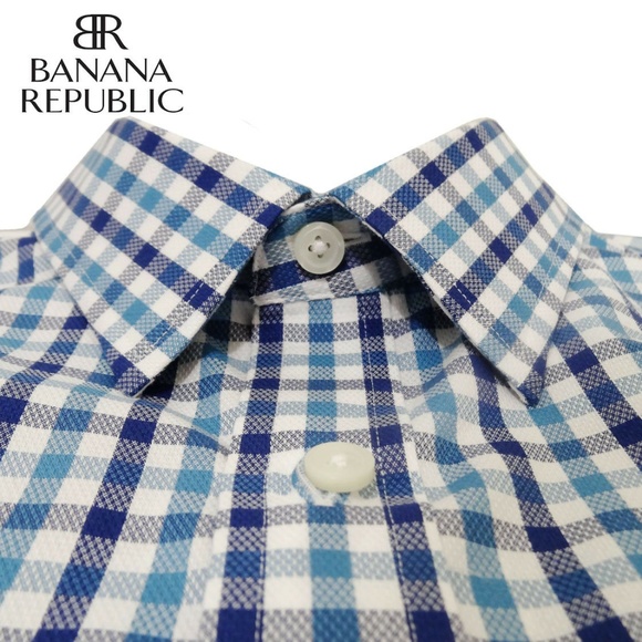 Banana Republic Non Iron Slim Fit Spread Collar L - Picture 4 of 8